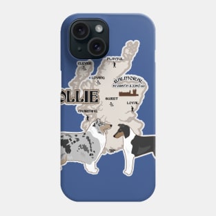 Collie Rough and Smooth Map of Scotland Phone Case