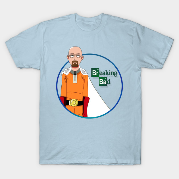 one punch man breaking bad cross over man t shirt teepublic