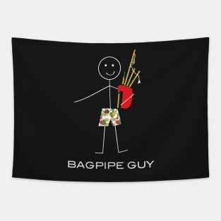 Funny Mens Bagpipe Guy Tapestry