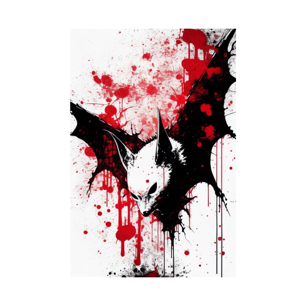 Vampire Bat Ink Painting by TortillaChief