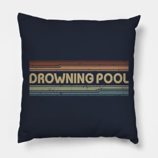 Drowning Pool Retro Lines Pillow