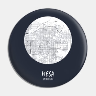 Mesa, USA City Map - Full Moon Pin