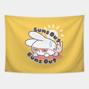 Cute Bunny Suns Out Buns Out | Loppi Tokki Relaxation Tapestry