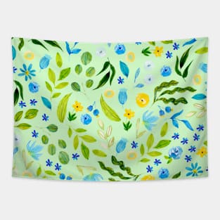 Water color Floral Pattern Artwork Tapestry