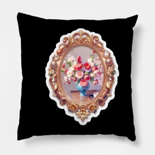 Oil painting flowers, Beautiful Flowers Pillow