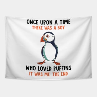 funny Puffins Tapestry