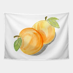 Orange Apricots. Fruit Art Print, Kitchen Wall Art Tapestry