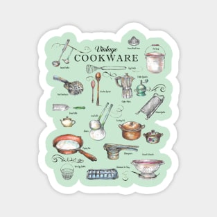 Vintage Cookware - Vintage Utensils - baking - Kitchen Art. Magnet