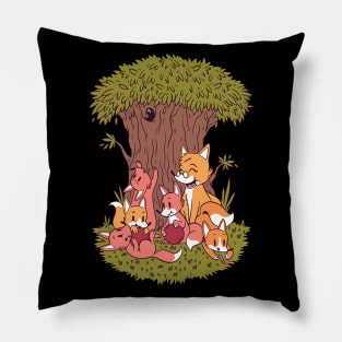 cute fox family awesome animal gift Pillow