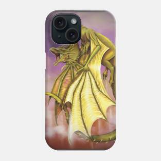 Golden dragon flight Phone Case