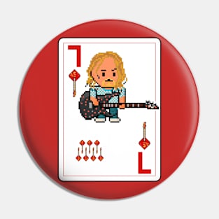 Pixelrockstars Seven of Diamonds Playing Card Pin