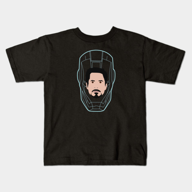 Tony Stark With Glowing Iron Man Helmet Tony Stark Kids T
