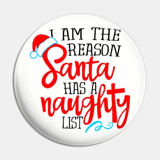 Santa Naughty List Pin