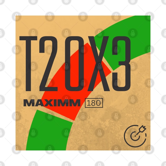 T20X3 by Darts Tees Emporium