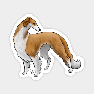 Dog - Borzoi - Red and White Magnet