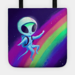 Rainbow Space Alien Tote