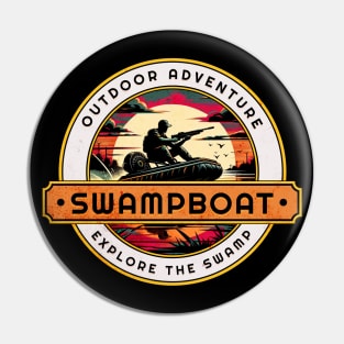 Swampboat Outdoor Adventure Design Pin