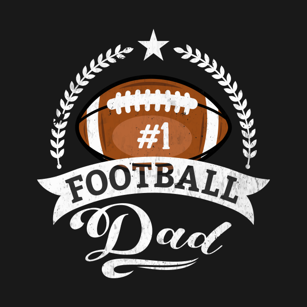 1 Football Dad T Shirt for Fathers Day Football Coach Daddy Football