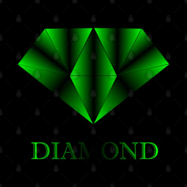 Green geometric diamond by SAMUEL FORMAS