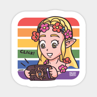 PRIDE Blonde Tourist Elf - Gaming Summer Magnet