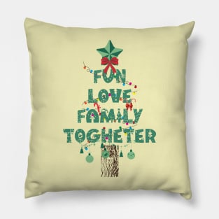 Happy Holidays Family Together Pillow