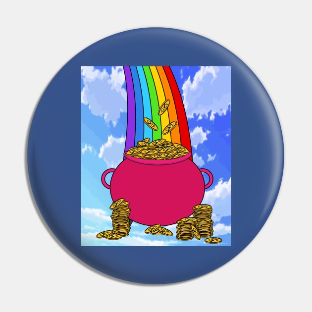 Rainbow With Boiler Pot Full Of Gold Pin by flofin