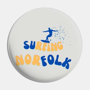 Surfing Norfolk Pin