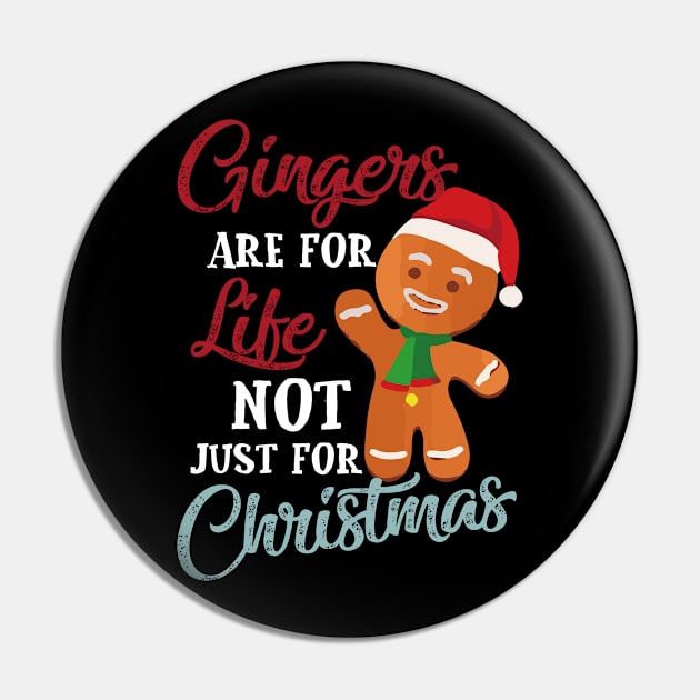 Gingers For Life Gingerbread Funny Christmas Holiday Pin by rezaabolghasemitam