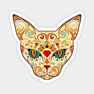 Sugar Skull Cat Magnet