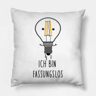 Funny lightbulb without socket Pillow