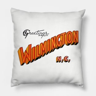 Greetings from Wilmington North Carolina Pillow