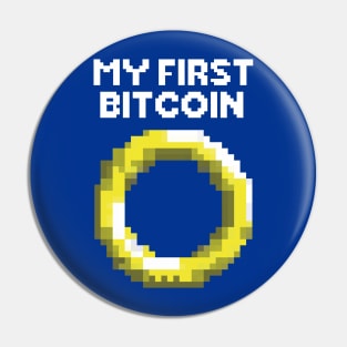 My first bitcoin - Blue Hedghog Pin