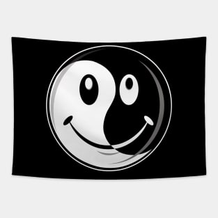 Yin Yang Smiley Tapestry