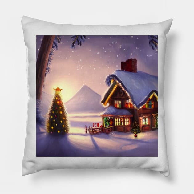 Lovely Christmas Decorated Home Art! New Pillow by Trendy-Now