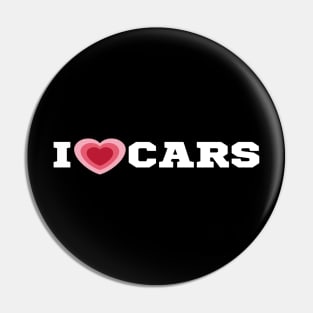 I Love Cars/I Heart Cars Shirt Pin