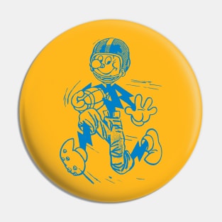 Bolt - Chargers Football Mascot Blue Pin