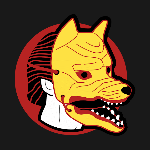 Japanese fox mask by bonlimon