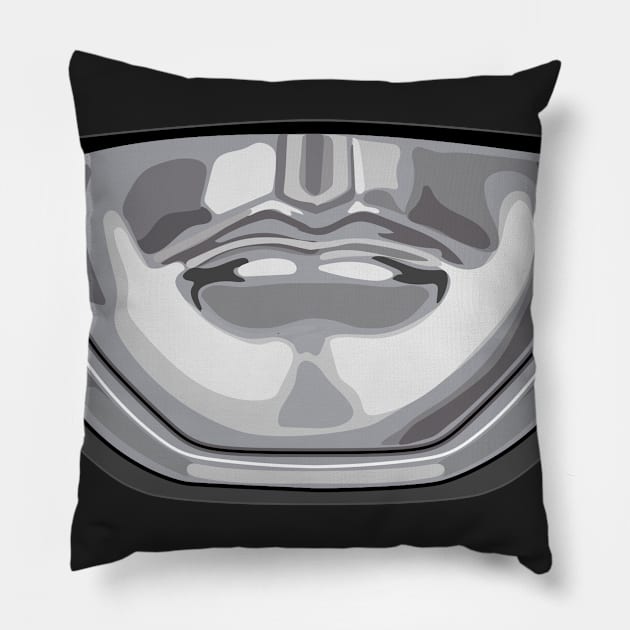 Black Ranger Helmet Face Mask Pillow by vo_maria