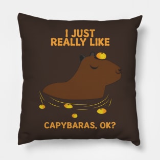 capybaras,ok Pillow