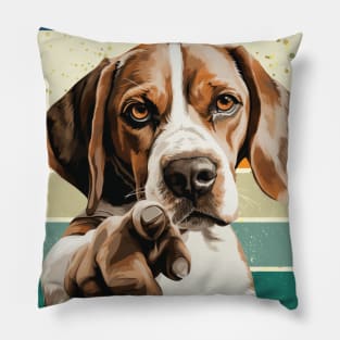 Beagles i want you pointing style Pillow