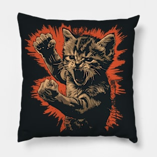 Kung Fu Kitty Pillow