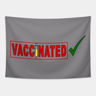 Pro Vaccination Vaccine Vaccinated Vintage Retro apparel Tapestry