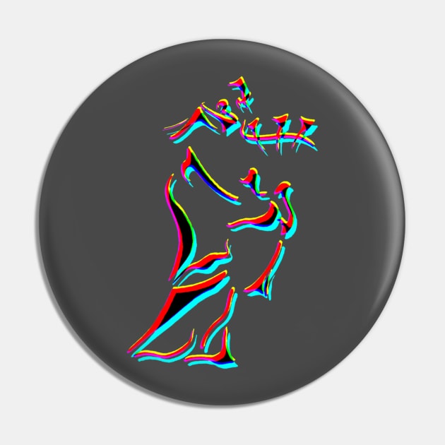 Psychedelic Bagpiper Pin by Lonely_Busker89