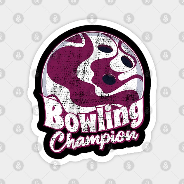 Bowling Champion Magnet by ArtStopCreative