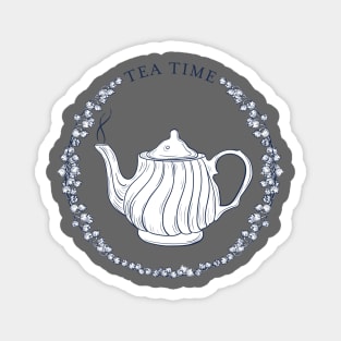 Tea Time Linework Magnet