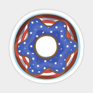 American Flag Donut USA Magnet