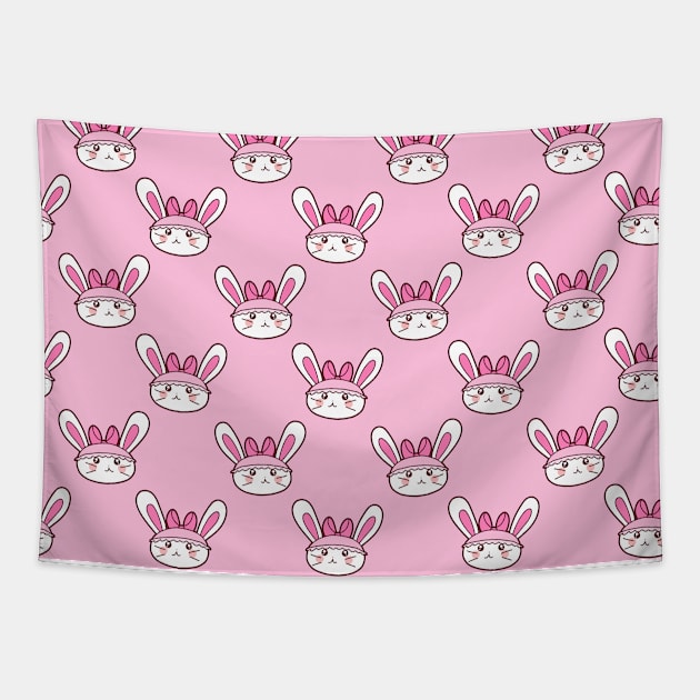 Bunny Face Pattern Tapestry by saradaboru