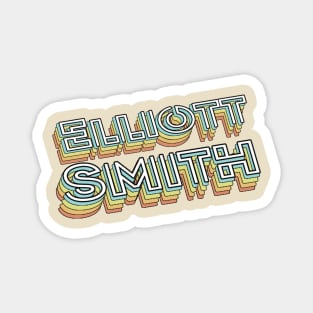 Elliott Smith Retro Typography Faded Style Magnet