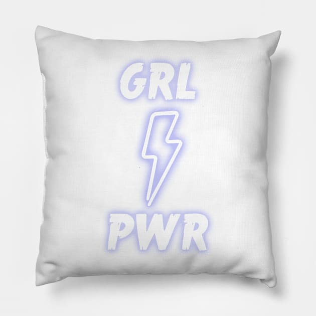 GRL PWR Neon Pillow by PaletteDesigns