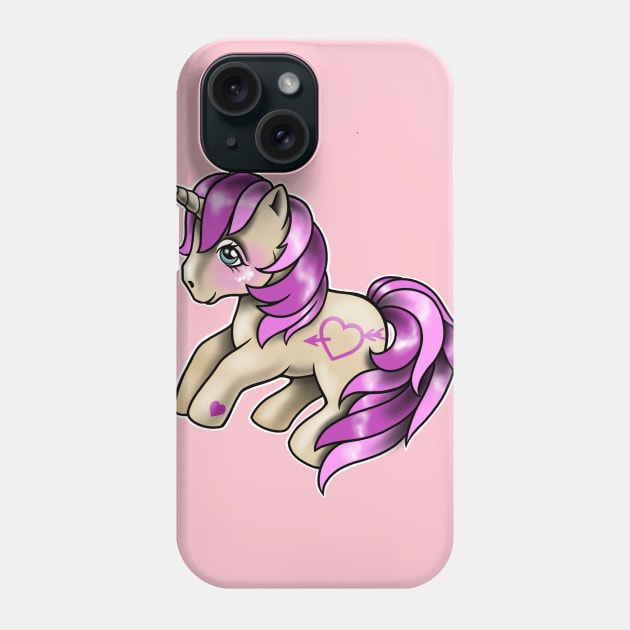 Pink Pony Phone Case by Huldra Tattoo